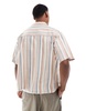 Another Influence boxy fit striped revere shirt in multi