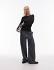 ARKET super stretch jersey close fit top with long sleeves in black