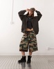 Weekday Jodi zip up funnel neck sweatshirt in dark gray