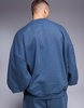 ASOS DESIGN premium heavyweight extreme oversized sweatshirt 400gsm in washed blue