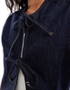 ASOS DESIGN denim vest with ties in indigo