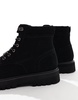 ASOS DESIGN lace up worker boots in black