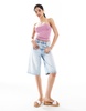 Bershka polyamide bandeau top in light pink