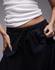 Topshop technical fabric full maxi skirt in black