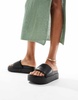 ASOS DESIGN Festival flatform sandals in black