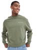 ASOS DESIGN boxy oversized sweatshirt with box fruit back print in green