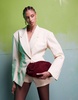 ASOS DESIGN Premium suede cloud clutch bag in burgundy