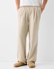 Bershka textured pants in sand - part of a set