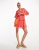 Vero Moda ruffle layered mini dress in red floral