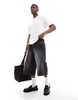 Bershka super baggy jorts in black