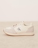 Calvin Klein Jeans running sneakers in beige with gum sole