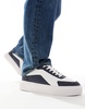 ASOS DESIGN chunky sneakers in white and blue mix