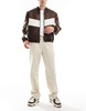 ADPT wide fit drawstring chinos in beige