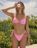 Dippin' Daisy's daphne underwire bikini top in pink terrycloth