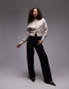 Topshop knitted compact fitted waist cardigan in oat