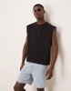 ASOS DESIGN relaxed boxy heavyweight 240gsm tank in black