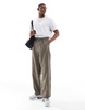 Bershka heavy weight oversized t-shirt in gray