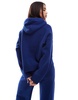 ASOS DESIGN knit compact cropped hoodie in navy - part of a set