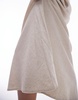 Topshop linen mix bias midi skirt in natural