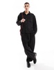 Bershka premium long sleeve shirt in black - part of a set