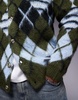ASOS DESIGN fluffy knitted cardigan with argyle pattern in blue