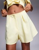 ASOS LUXE linen look shorts in buttermilk - part of a set