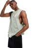 ASOS DESIGN relaxed tank in green with text back print