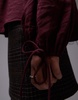 Topshop soft touch tie front top in burgundy