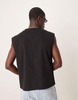 ASOS DESIGN relaxed boxy heavyweight 240gsm tank in black