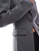 Bershka cinched waist blazer in gray