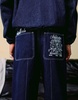 ASOS DESIGN super baggy jeans with embroidery detail in indigo - part of a set