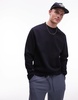 Mango crewneck sweatshirt in navy
