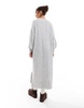 Vero Moda oversized soft ribbed sweater dress in light gray melange