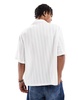 Bershka knit textured shirt in ecru