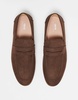 ASOS DESIGN loafers in brown faux suede with natural sole