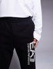 EA7 front logo sweatpants in black