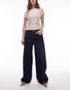 ARKET Cloud low rise baggy wide leg jeans in blue rinse wash