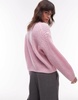 ARKET rich wool knit sweater with mohair in pink