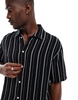 Bershka textured stripe shirt in black - part of a set