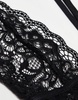 Ann Summers Obsession lace and fishnet plunge front crotchless bodysuit with strapping detail in black