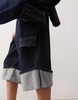 COLLUSION denim turn up culotte in rinse wash