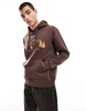 Another Influence les monts slogan hoodie in brown