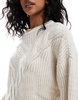 ONLY cable knit sweater in cream