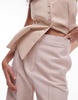 Mango seam front wide leg pants in pale pink - part of a set