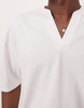 ASOS DESIGN heavyweight oversized T-shirt with notch neck detail in white