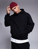 ASOS DESIGN premium heavyweight boxy oversized hoodie 400gsm in black