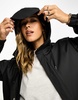 Rains waterproof hooded fishtail jacket in black