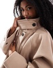 ASOS DESIGN cropped cape formal coat in dusty rose