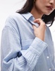 Topshop cotton casual shirt in chambray