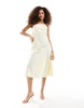 Anaya bridesmaid one shoulder cami midi dress in lemon